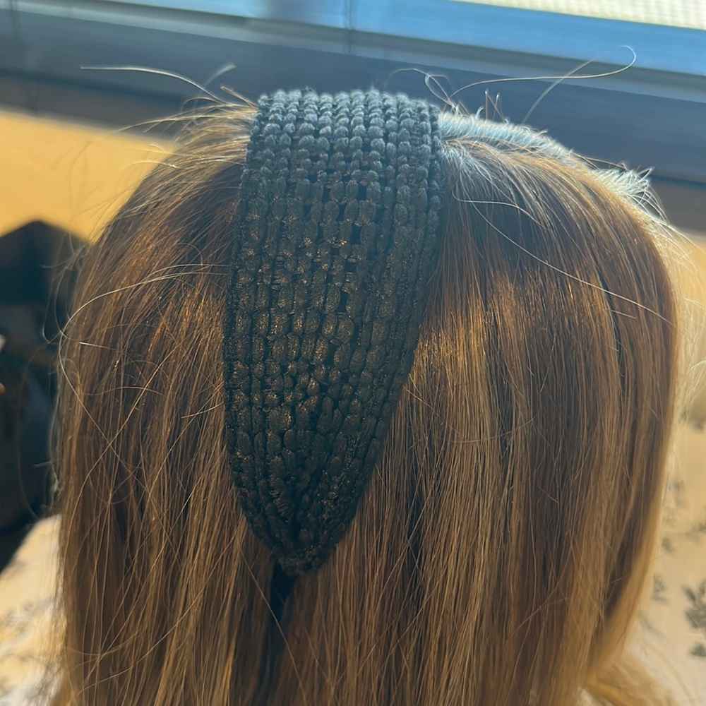 Black handmade headband